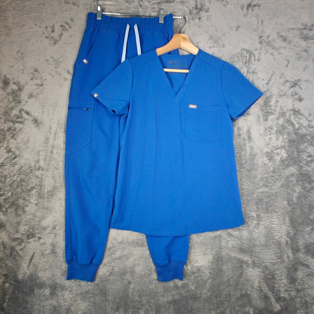 Figs Scrub Set Women XXS Blue Technical Collection V-Neck Jogger W20SW2028P